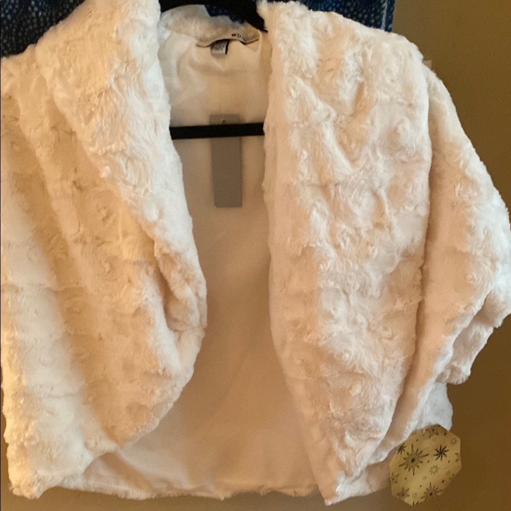 WD.NY Cream Faux Fur Vest